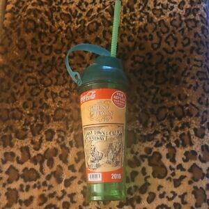 Coca-Cola Ghost Town Green Tumbler with Lid and Straw